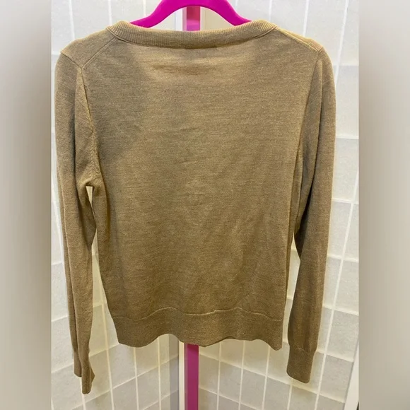 J. Crew Women's Brown 100% Merino Wool Cardigan Sweater - Picture 5 of 7